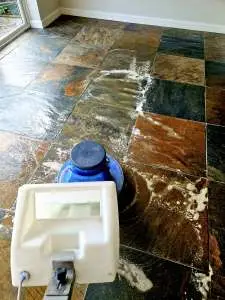 Stone floor cleaning