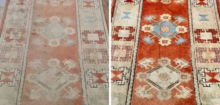 Rug cleaning before and after