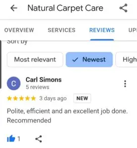 A customer review after hard floor cleaning